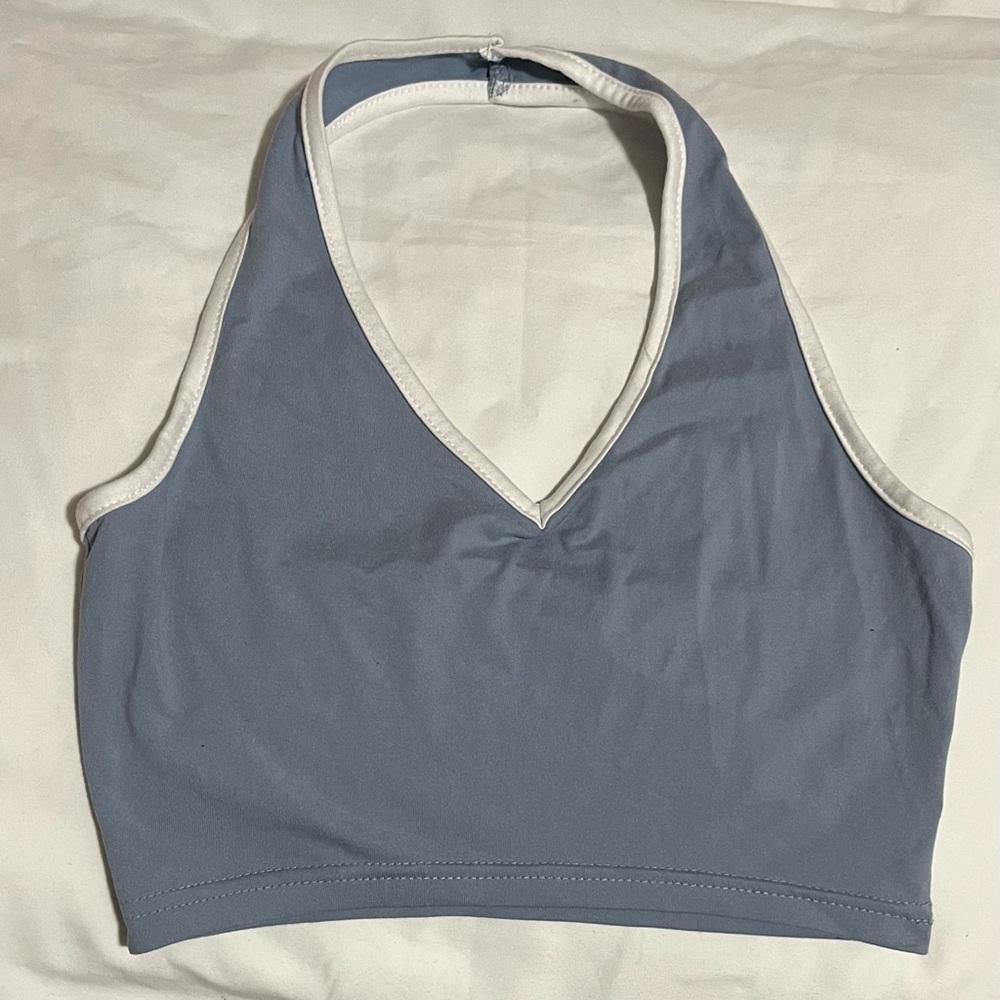 Halter Top Sling Slim Backless Tank Top Blue, Small──★